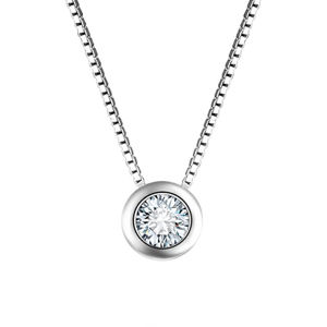 Beneto Stříbrný náhrdelník se zirkonem AGS56/47