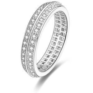 Beneto Stříbrný prsten s krystaly AGG203 56 mm