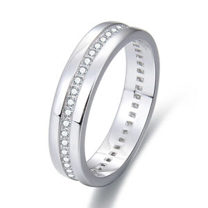Beneto Stříbrný prsten se zirkony AGG330 52 mm
