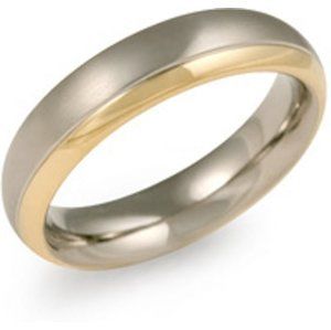Boccia Titanium Pozlacený titanový snubní prsten 0130-08 56 mm
