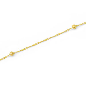 Beneto Exclusive Elegantní zlatý náramek s kuličkami Lambáda AUB0004 19 cm