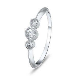 Brilio Silver Okouzlující stříbrný prsten se zirkony RI016W 56 mm