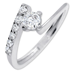 Brilio Silver Pěkný zásnubní prsten 426 001 00435 04 52 mm