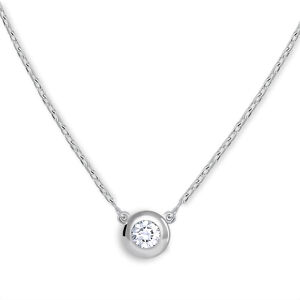 Brilio Silver Stříbrný náhrdelník s kubickým zirkonem 476 001 00124 04