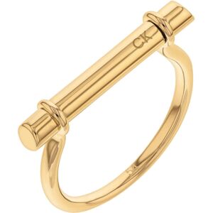 Calvin Klein Minimalistický pozlacený prsten Elongated Linear 35000024 56 mm