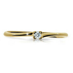 Cutie Diamonds Třpytivý prsten ze žlutého zlata s briliantem DZ6733-2948-00-X-1 57 mm