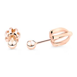 Cutie Jewellery Minimalistické náušnice pecky z růžového zlata Z5013-30-X-4