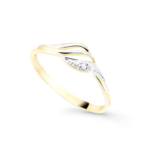 Cutie Jewellery Půvabný zlatý prsten se zirkony Z8023–10-X-1 63 mm