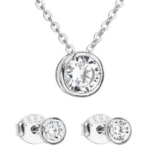 Evolution Group Sada šperků se zirkonem náušnice a náhrdelník 19007.1