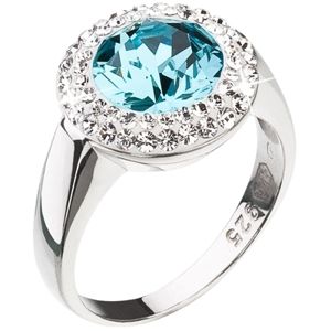 Evolution Group Stříbrný prsten s modrým krystalem Swarovski 35026.3 54 mm