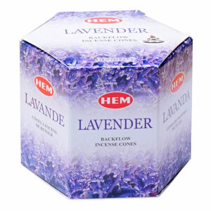 Vonné kužely pro tekoucí dým HEM Lavender - 40 ks