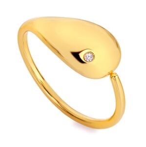Hot Diamonds Elegantní pozlacený prsten s diamantem Jac Jossa Soul DR282 56 mm