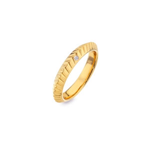 Hot Diamonds Moderní pozlacený prsten s diamantem Jac Jossa Hope DR228 52 mm