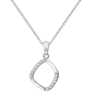 Hot Diamonds Stříbrný náhrdelník s diamantem Behold DP782 (řetízek, přívěsek)