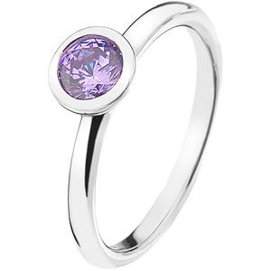 Hot Diamonds Stříbrný prsten Emozioni Scintilla Lavender Calmness ER020 56 mm