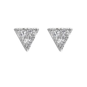 Hot Diamonds Třpytivé stříbrné náušnice s diamanty a topazy Stellar DE746