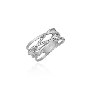 JVD Moderní stříbrný prsten se zirkony SVLR0376XH2BI 54 mm