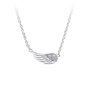 JVD Něžný stříbrný náramek se zirkony Andělské křídlo SVLB0218XH2BI18