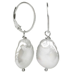 JwL Luxury Pearls Stříbrné náušnice s pravou bílou perlou JL0154
