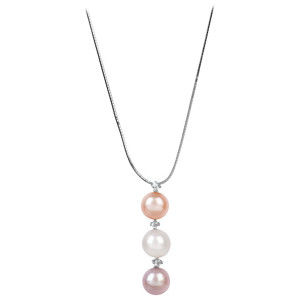 JwL Luxury Pearls Jemný náhrdelník s perlou a zirkony JL0425 (řetízek, přívěsek)
