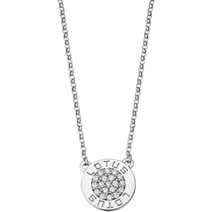 Lotus Silver Třpytivý stříbrný náhrdelník s čirými zirkony pro ženy LP1252-1/1