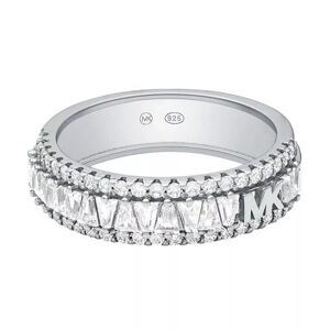Michael Kors Blyštivý stříbrný prsten se zirkony MKC1637AN040 52 mm