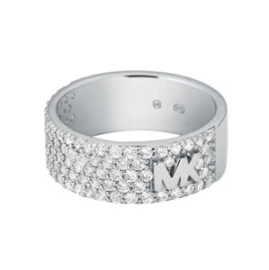 Michael Kors Třpytivý stříbrný prsten se zirkony MKC1555AN040 60 mm