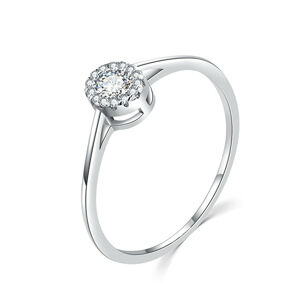 MOISS Luxusní stříbrný prsten s čirými zirkony R00020 56 mm