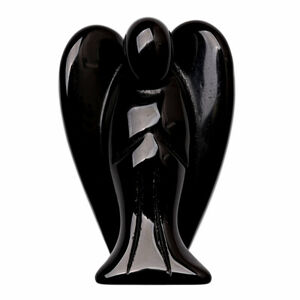 Obsidián černý anděl strážný - M - cca 3 cm