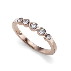 Oliver Weber Elegantní bronzový prsten s čirými krystaly Change 41165 52 mm