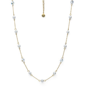 Oliver Weber Jemný pozlacený náhrdelník s perličkami Away 12257G