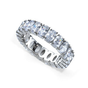 Oliver Weber Luxusní stříbrný prsten s krystaly Genuine Oval 63258 54 mm
