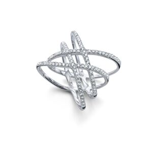 Oliver Weber Nápaditý stříbrný prsten Vesta 63293 54 mm