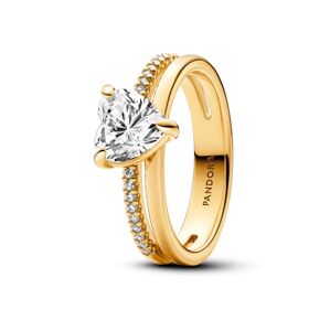Pandora Okouzlující pozlacený prsten se zirkony Timeless Shine 163100C01 56 mm