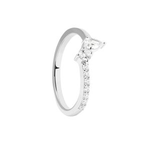 PDPAOLA Krásný stříbrný prsten se zirkony Ava Essentials AN02-863 54 mm