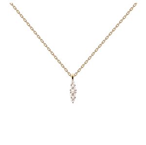 PDPAOLA Něžný pozlacený náhrdelník Gala Vanilla CO01-675-U (řetízek, přívěsek)