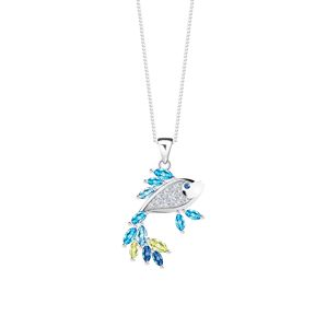 Preciosa Blýštivý náhrdelník Ryba s kubickou zirkonií Viva la Vida 5350 70