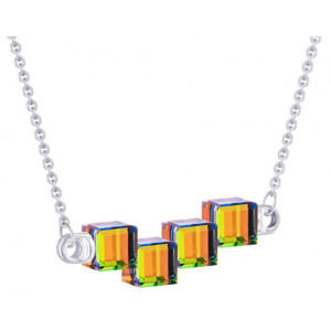Preciosa Stříbrný náhrdelník s krystaly Crystal Cubes 6062 41