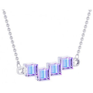 Preciosa Stříbrný náhrdelník s krystaly Crystal Cubes 6062 43