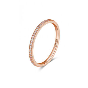 Rosato Minimalistický bronzový prsten se zirkony Allegra RZA030 50 mm