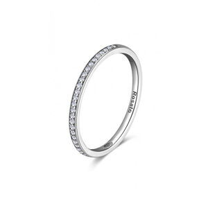 Rosato Minimalistický stříbrný prsten se zirkony Allegra RZA029 52 mm