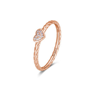 Rosato Romantický bronzový prsten se zirkony Allegra RZA018 56 mm