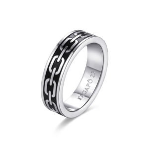 S`Agapõ Masivní ocelový prsten pro muže Ripple SRP37 67 mm