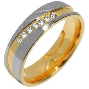 Silvego Snubní ocelový prsten pro ženy MARIAGE RRC2050-Z 58 mm