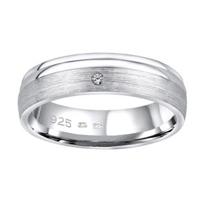 Silvego Snubní stříbrný prsten Amora pro ženy QRALP130W 55 mm