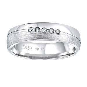 Silvego Snubní stříbrný prsten Presley pro ženy QRZLP012W 58 mm