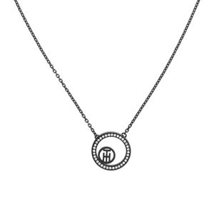 Tommy Hilfiger Módní černý náhrdelník Vine Circle 2780521