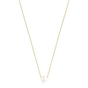 Tous Elegantní pozlacený náhrdelník s perlou Gloss 111232560