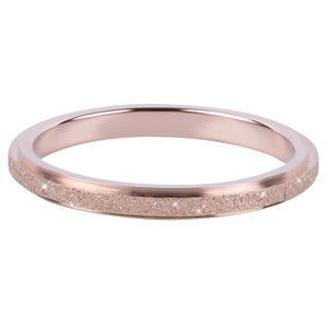Troli Bronzový ocelový třpytivý prsten 59 mm