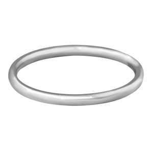 Troli Něžný minimalistický prsten z oceli Silver 55 mm